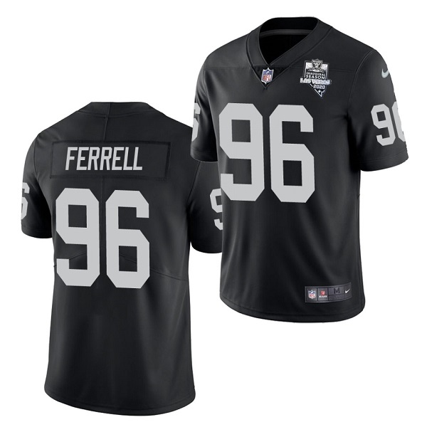 Men's Las Vegas Raiders #96 Clelin Ferrell Black NFL 2020 Inaugural Season Vapor Limited Jersey Men's Las Vegas Raiders #96 Clelin Ferrell Black NFL 2020 Inaugural Season Vapor Limited Jersey